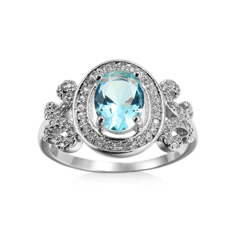 Anelli Femminili di Lusso in Argento Sterling con Zirconi Taglio Rotondo per Donne 4 Griffi Promessa Amore Fedina Matrimoniale Moda Regalo