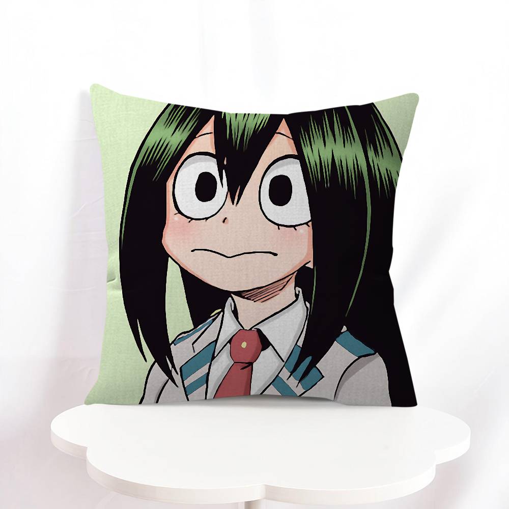 T-Tsuyu Asui Cartoon Animation Pillow Cover Design Cushion Cover Decor Holiday Decorati