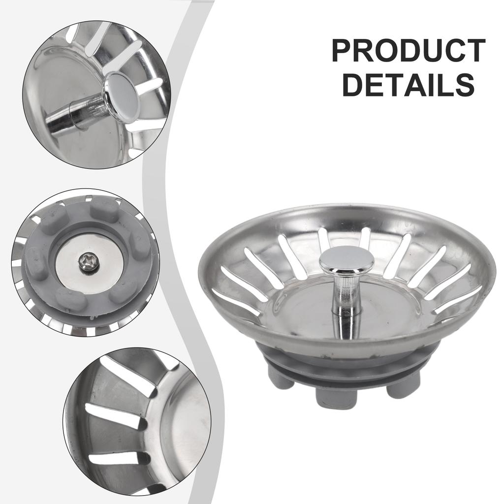 Anti Constipation Kitchen Sink Strainer Drain Easy To Clean Block Food Seamless Flow Blockages Smooth Water Flow