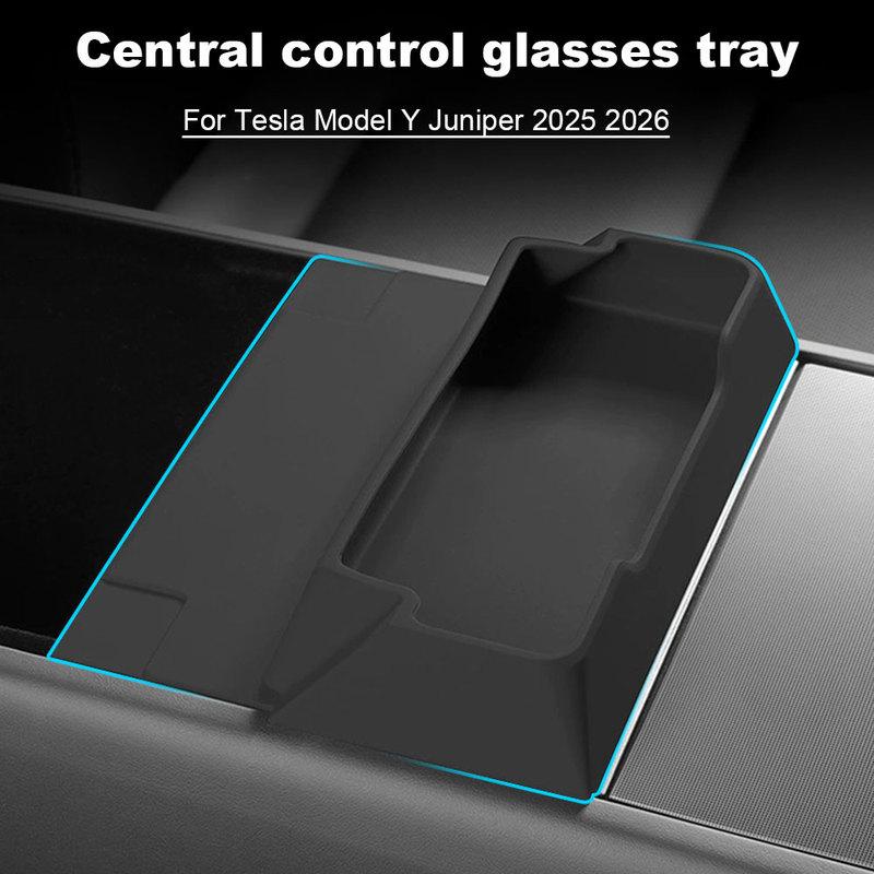 For Tesla Model Y Launch/Juniper 2025 Center Console Armrest Storage Box Glasses Tray Organizer Car Interior Accessories
