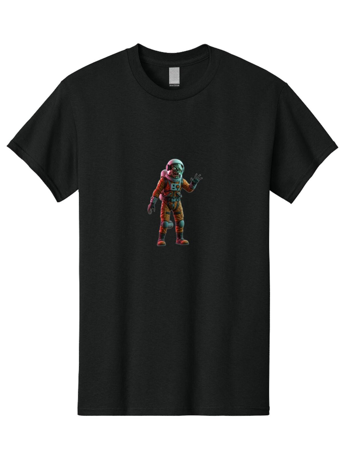 Astronaut-Skeleton-2 Mens Graphic Tee, 100% Cotton, Casual Summer Wear S разноцветный
