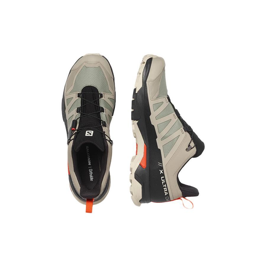 Salomon X Ultra 4 Gtx Comfortable Non-Slip Durable Low-Top Outdoor Functional Shoes Men Shoes Khaki 417314
