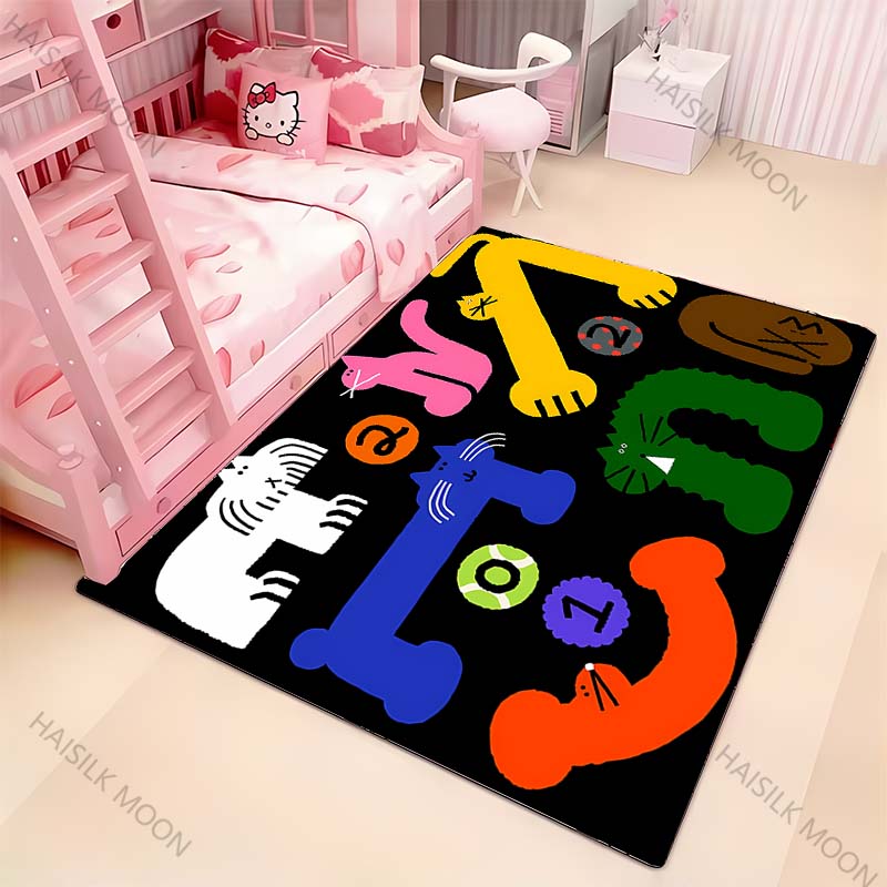 3D HD Tisk Umění Vtipný Kočičí Koberec Novinka! Koberec do obývacích pokojů, ložnic, kancelářských prostor, odolný, dekorativní podložky do dětského pokoje