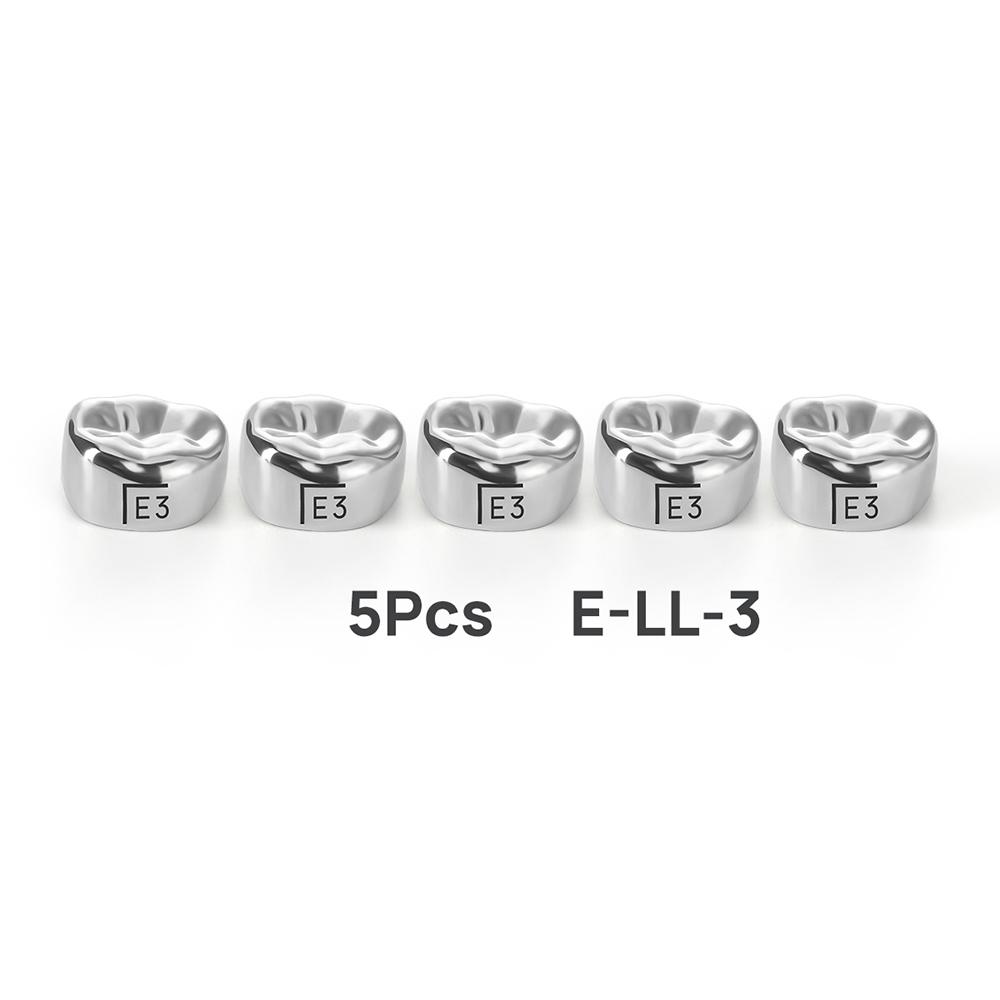 5Pcs Dental Crowns Preformed Metal Crown Stainless Steel Temporary Crowns Dentistry Orthodontic Material Therapy Tools