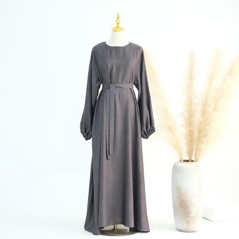 

Новый Ближний Восток Дубай Турция круглый вырез шнуровка приталенное платье круглый вырез вырез шнуровка платье Gray M