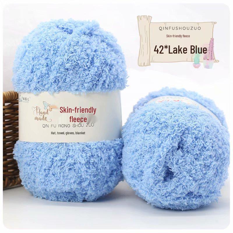 50g Fluffy Coral Velvet Yarn: Skin-Friendly, 3-Strand for DIY Knitting, Hand-Knitted Scarves & Crafts