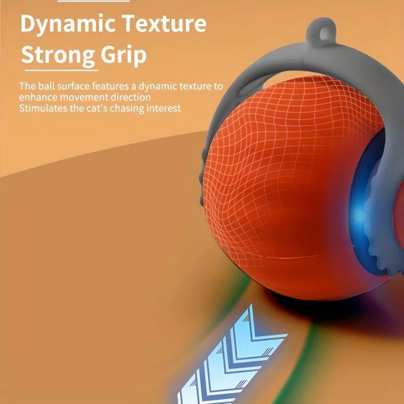 Cat Toy Gravity Jumping Ball Artificial Fiber Feather Funny Cat Self-Hi Ball Smart Rolling Ball Electric Cat Toy Pet Supplies
