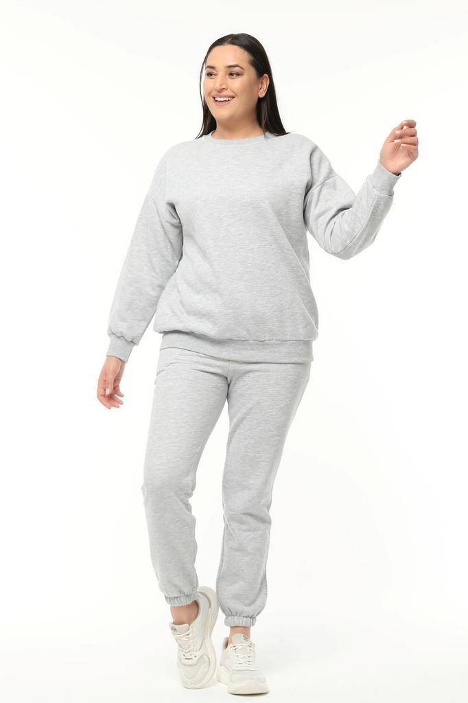 Damen Stil Übergröße Sweatshirt Plus Size Basic Bezauberndes Grün Sweatshirt