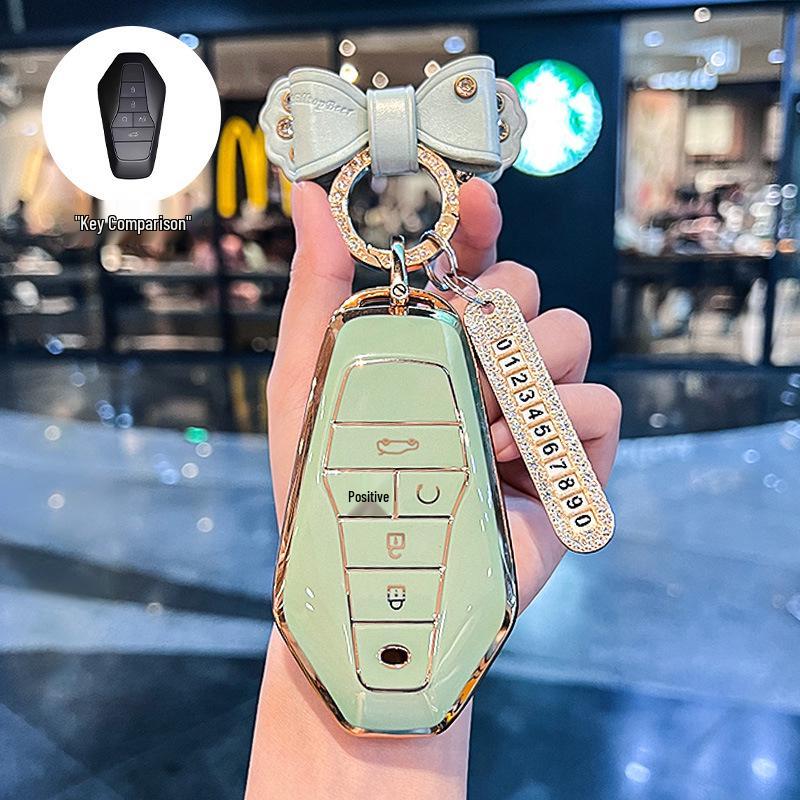 Luxury Key Case for GAC AION V Z03 - Fashionable Buckle Shell Car Accessory
