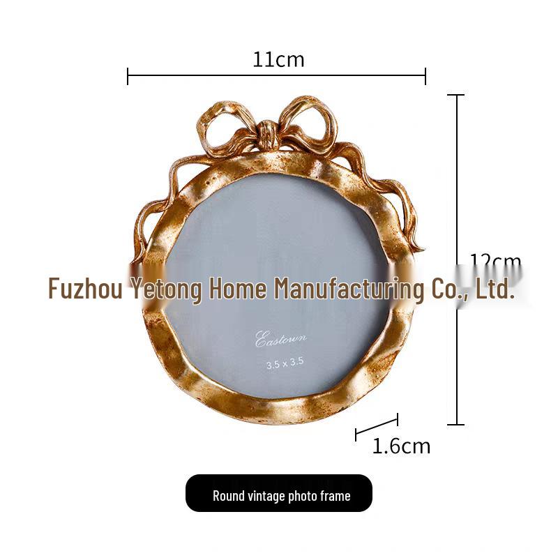 

Ретро Золотой Бант Рамка для Фото из Цинкового Сплава – Роскошный Легкий Декор-Подставка для Фото 11*1.6*12