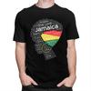 Individuelle Jamaika Jamaikanerin Afro-Puff T-Shirts für Herren Kurzarm Freizeit T-Shirt Afro Wortkunst T-Shirts Reine Baumwolle T-Shirts