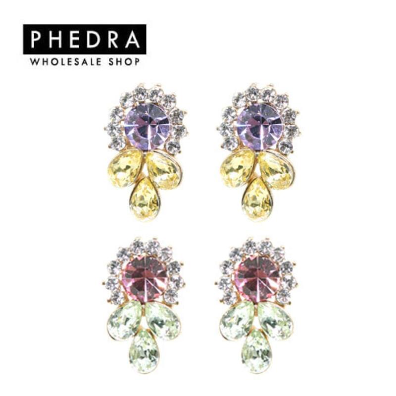 

Women s Gorgeous Bling Yellow Titanium Stud Earrings A25180_PINK