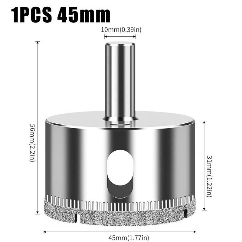 Diamantstanze, integrierter Stahl-Glasbohrer, Fliesen-, Wand-, Marmorstanze, galvanisierter Bohrer, Glaslochöffner