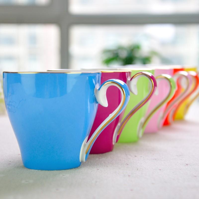 220ML, set tazza e piattino da caffè in porcellana d'ossa colorata, set tazze nespresso, tazze caffè termos tazza da caffè, set tazze cappuccino
