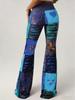2026 Women's Ethnic Style Tie-Dye High-Waisted Retro Flare Pants