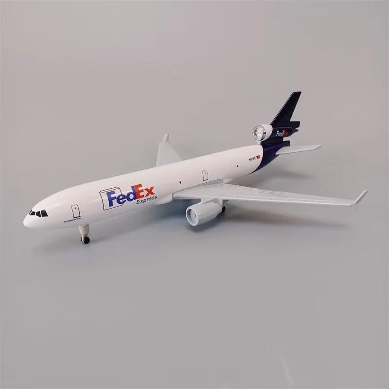 20cm Legierung Metall Luft Fedex Express Airlines MD MD-11 Diecast Flugzeugmodell Flugzeug Flugzeug mit Flugzeuge Dekoration Modellflugzeug