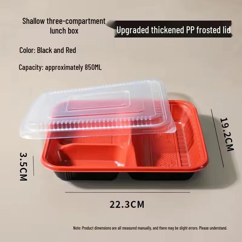 Disposable 3-Compartment Lunch Box