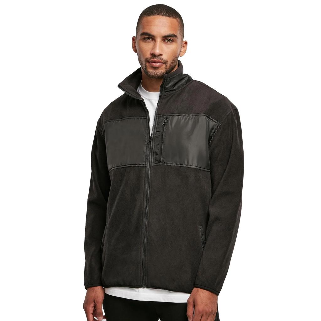 Urban Classics Mens Contrast Panel Microfleece Jacket