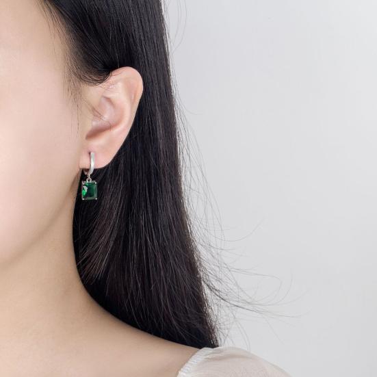 4Pcs/Set Finger Ring Rectangle Shape Shiny Charming Cubic Zirconia Vintage Pendant Dress Up Anti-rust