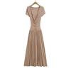 Women's Summer Spicy V-Neck Lace Patchwork Slim-Fit Long Dress