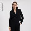 LANCY Women's Black Triacetate Notch Lapel Short Suit Jacket