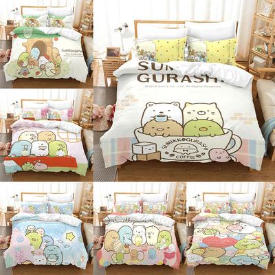 3D-Druck Sumikko Gurashi Bettwäsche-Set Bettdecke Tagesdecke Steppdecke Bettbezug Kissenbezug 2-3-teilige Sets Kinder Erwachsenen Schlafzimmer Dekoration