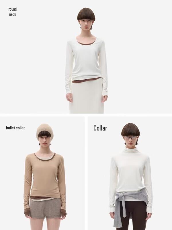 Xiang Le Mei Liu Haocun Style Women's High-Neck Thermal Top