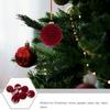 16 Stück Weihnachtsdekorationskugel zum Aufhängen Rot 6 cm Beflockt Bruchsichere Ornamente für Feiertags-Heimbaumdeko Weihnachtsfeier