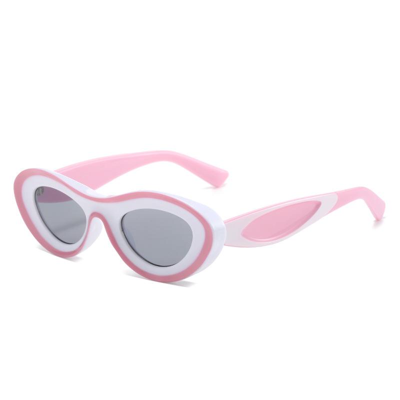 Contrast Color Glasses Trendy Personalized Small Frame Sunglasses Concave Sunglasses
