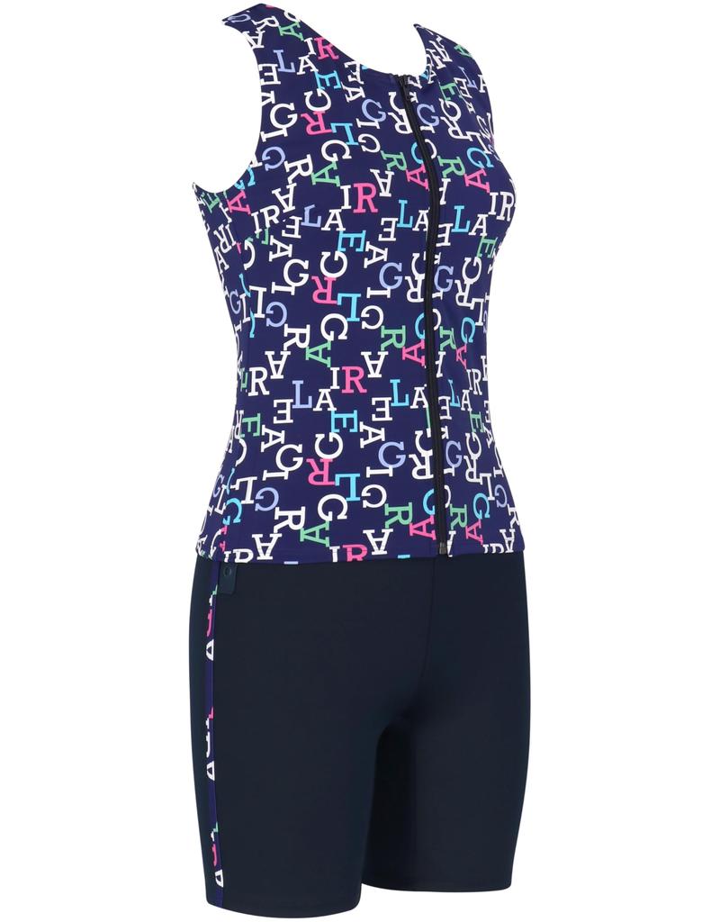 Wacoal Separates Covers and Plus Size KO Size 11 Swimwear Full-Shape Swimsuit, Belly, Back, Hips, Thighs, Fitness, SWS735, Women's