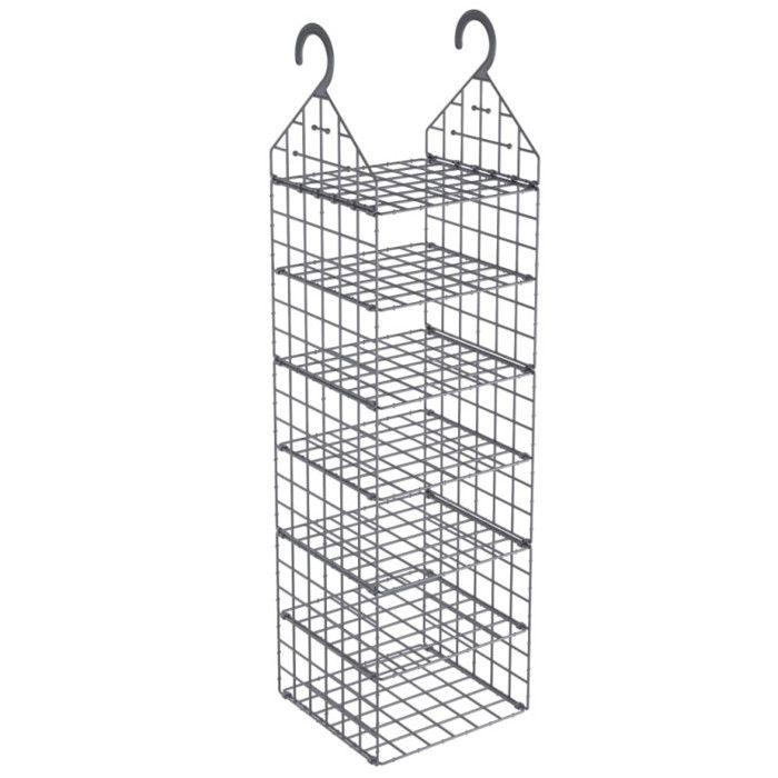 VidaXL Organisateur de garde-robe suspendu avec 7 étagères 2 pcs, organisateur de penderie suspendu, étagère de rangement 3102980