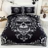 Gothic Skull Duvet Cover Set Black White Design Victorian Baroque Queen King Size Bedding Set With Pillowcase For Bedroom
