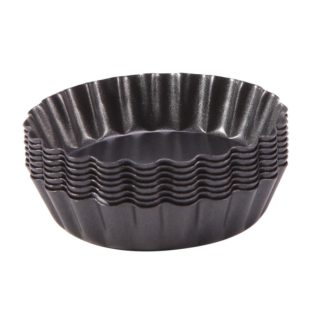 T02C!8 Pack Mini Tart Pans 3 Inch With Removable Bottom Round Nonstick Quiche Pan For Pies, Mousse Cakes, Dessert Baking