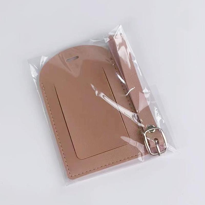 Thickened PU Luggage Tag with Pocket, Buckle, and Signature Paper