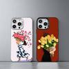 G-Girl Among Flowers Phone Case For iPhone 17,16,15,14,13,12,11 Plus,Pro Max,XS,Colored Silver Phone Case