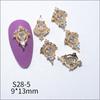 Manicure Accessories Crystal Flower Nail Jewelry Pendant Chain Nail Zircon Nail Rhinestones