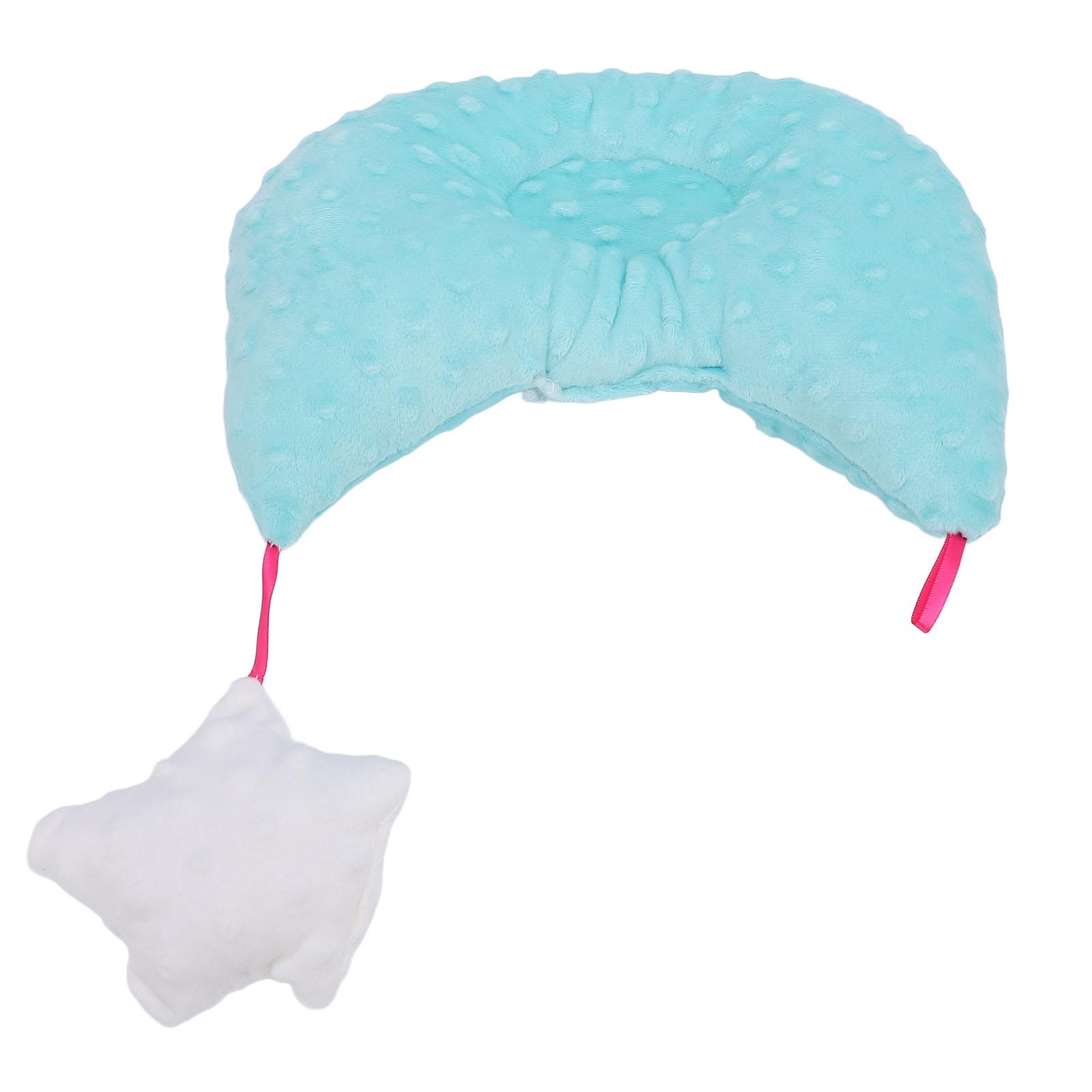 

Подушка-поддержка для головы ребенка из мягкой ткани в горошек, дышащая, многофункциональная, U-образной формы, для младенцев, серая синий