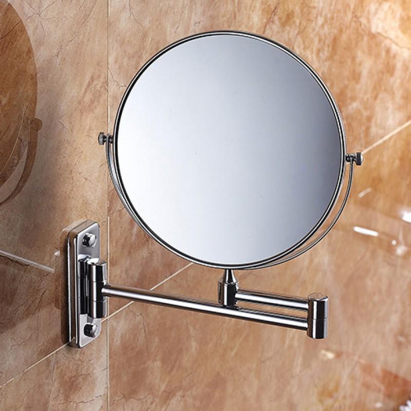 Foldable Makeup Mirror With Dual-Sided Magnification 3-Section Folding Compact Vanity Bathroom Dressing Table