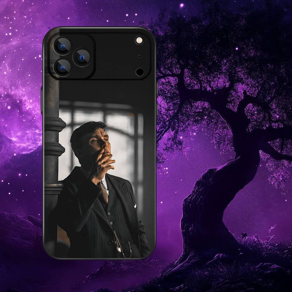 Movie P-Peaky B-Blinders Phone Case For iPhone 17,16,15,14,13,12,Pro,Max,Plus,E,SE4,Air,Mini Black Soft Box