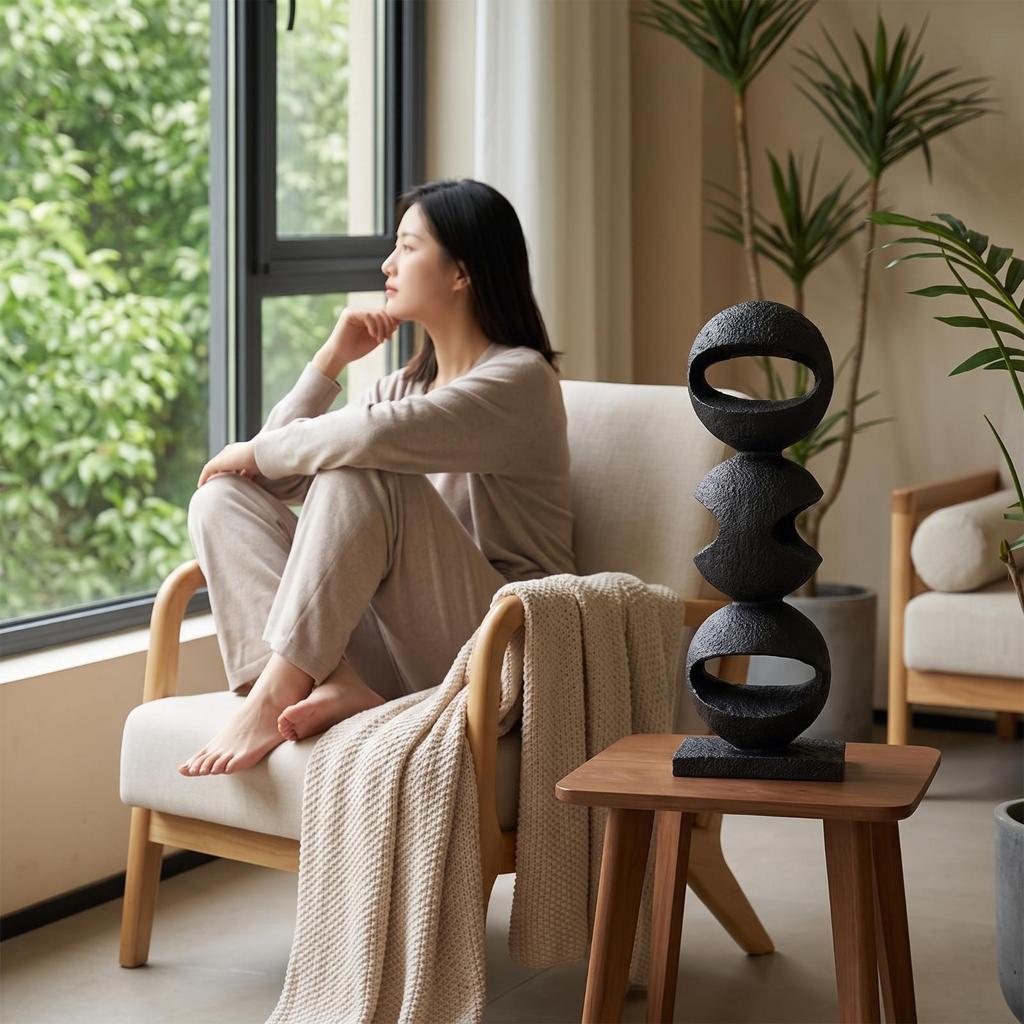 Abstract Tabletop Sculpture Modern Statue Decorative for Entryway