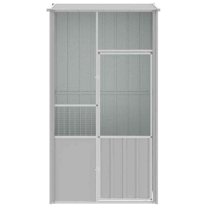 Grey Bird Cage 115x78x200 Cm Galvanized Steel