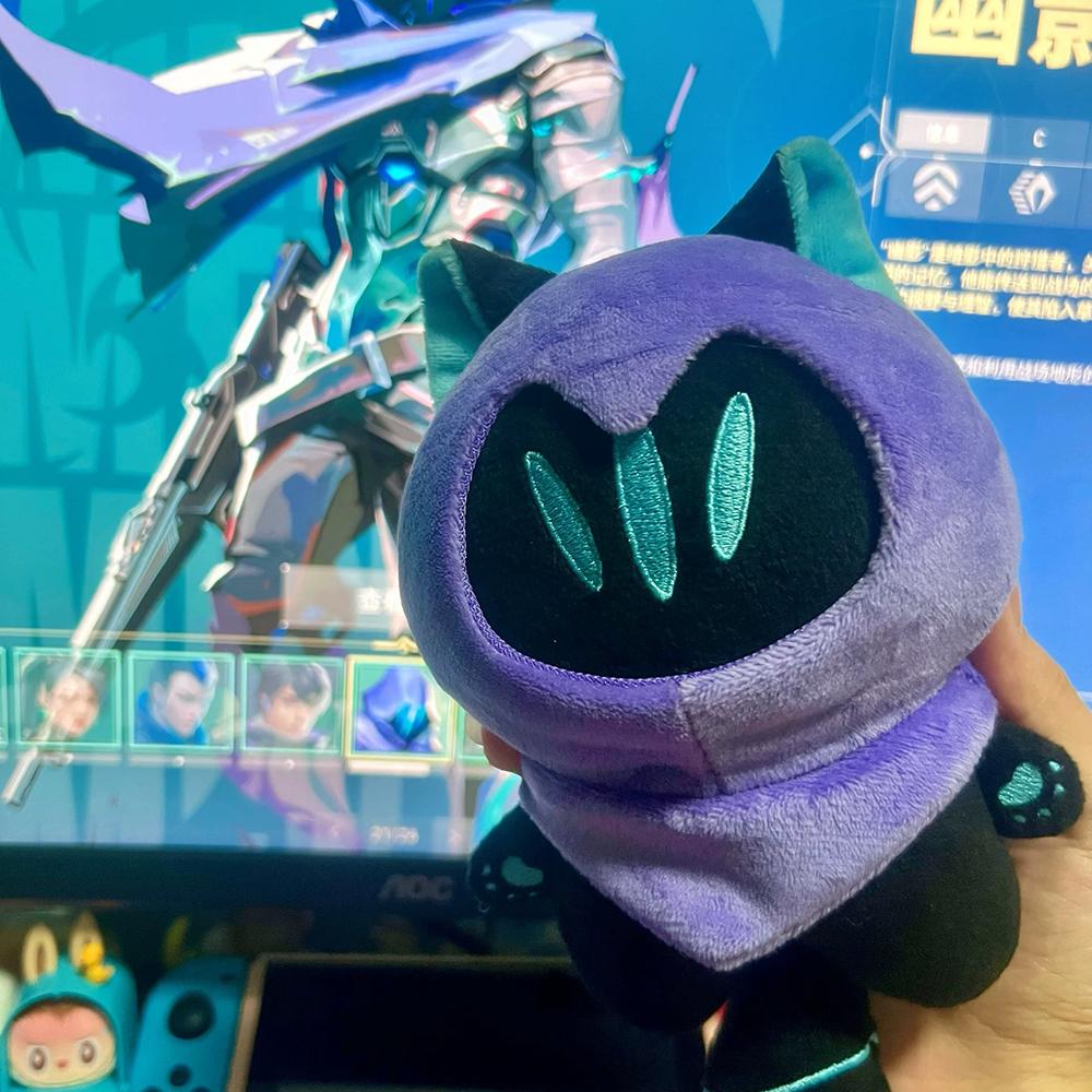 Portachiavi Cosplay Omen del Gioco VALORANT Peluche Carino Cartone Animato Bambola di Cotone Ripiena Portachiavi Zaino Decorazione di Halloween