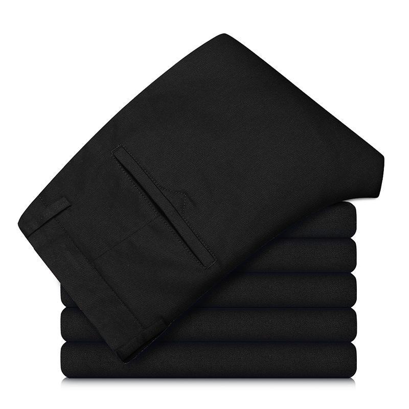 

Summer Lightweight Casual Trousers for Men Trendy Slim-fit Straight-leg Stretch Versatile Long Trousers Fashion-forward Men s Trousers 28 чёрный