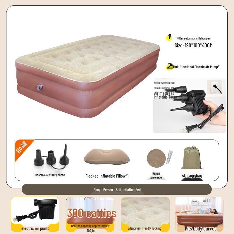 

Portable Inflatable Camping Mattress: Automatic Folding Bed and Sleeping Pad for Outdoor or Picnic Use