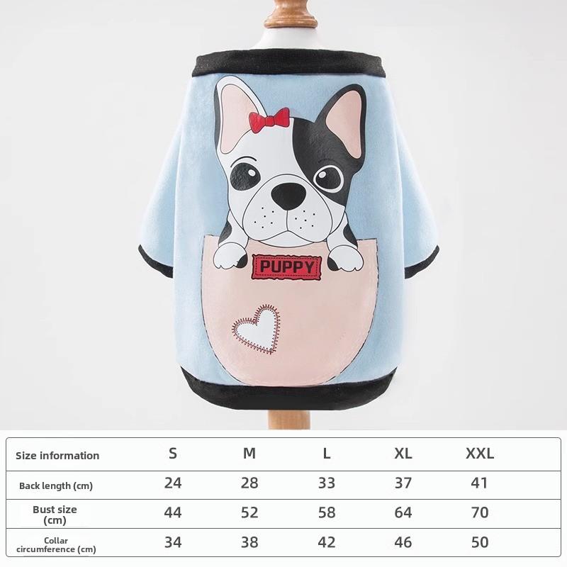 

Осень и Зима Французский Бойцовый Пес Одежда Бульдог Шнауцер Средняя Собака Осень Тонкий Свитер Праздничная Одежда для Питомца L