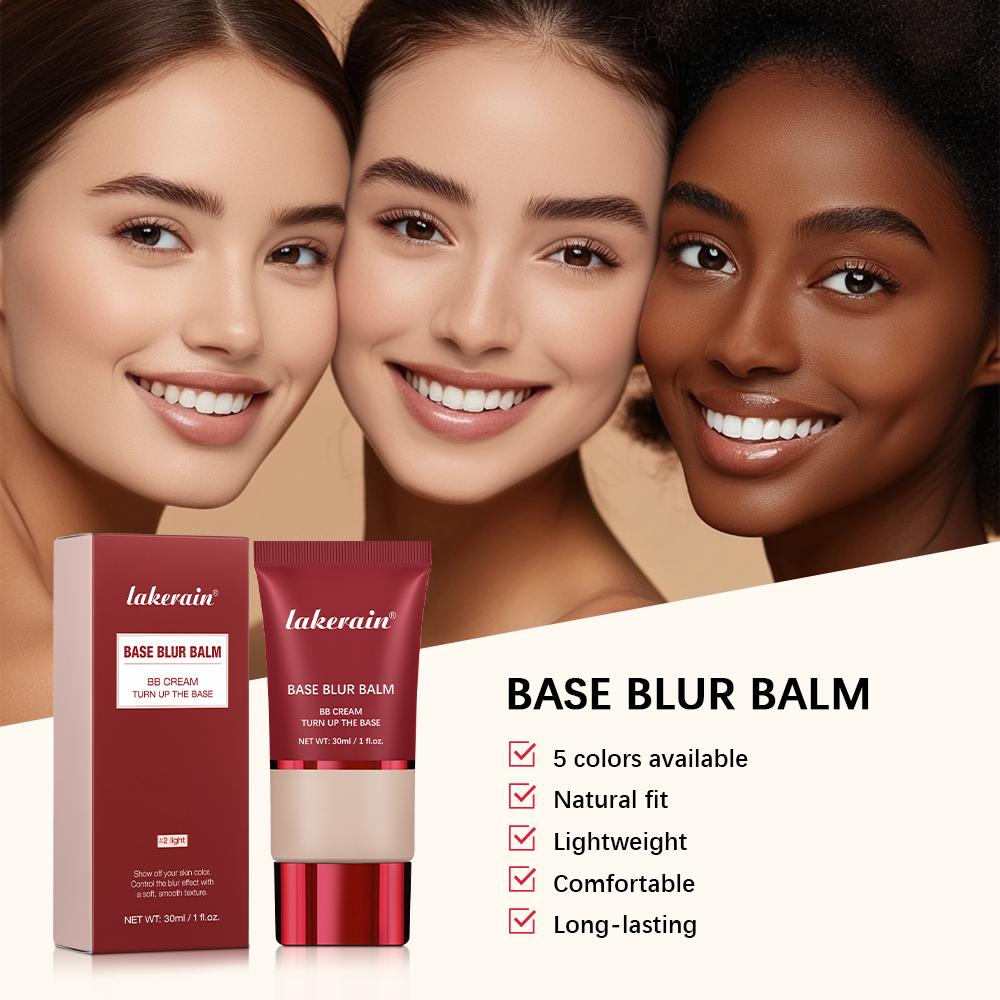 Lakerain Mattierende Foundation Basiscreme Langanhaltend Weichzeichner Matt Natürlicher Sitz Abdeckung Concealer Wasserdicht Gesichtsbasis Make-up