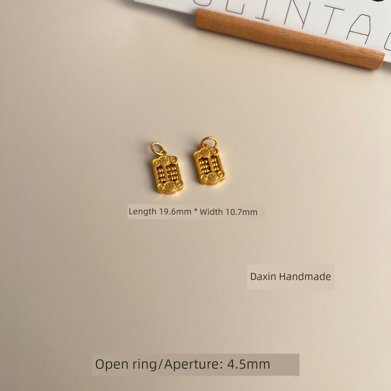 

Золото Проглатывающее Золото Семейство Золотого Зверя Трехротовая Подвеска Браслет-Шнурок на Запястье Браслет из Бусин Лев Поднимающий Слиток Привлечение Денег и Изменение Удачи Женский Abacus pendant 1 (front and back introduction)