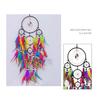 Colorful Crystal Stone Woven Dreamcatchers Wall Art Handmade Feathered Tassels Wall Hanging Ornament for Home Decors