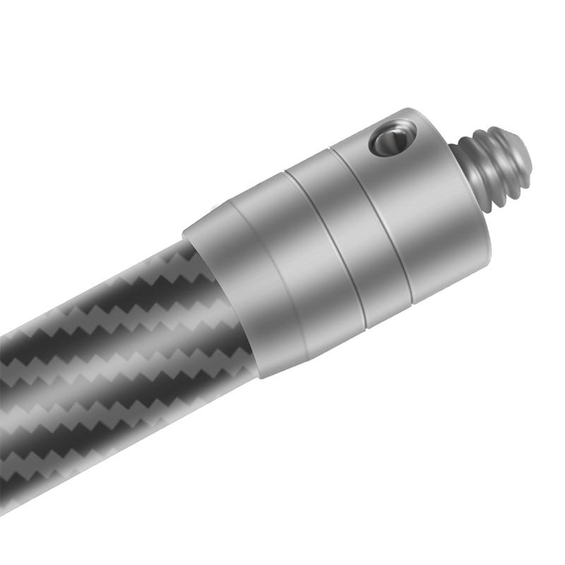 Carbon Fiber Extension Pole 1/4" Selfie Stick Extendable Rod Stainless Steel Screw Hole for Gopro DJI OSMO 360 Action Camera 7