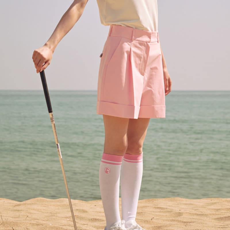 HOTEL SAINT TROPEZ WHITE-PINK sport MICCA KNEE SOCKS